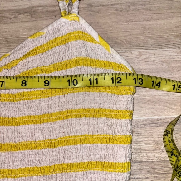Free People Yellow and White Striped Tank Top - Picture 4 of 7